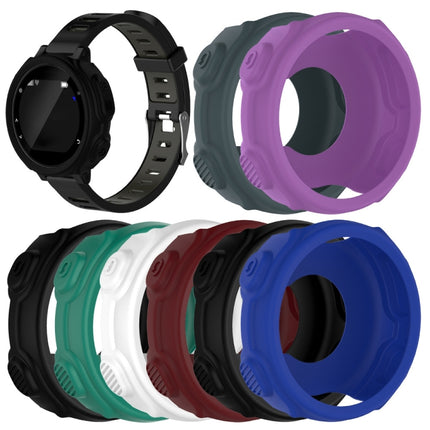 Solid Color Silicone Watch Protective Case for Garmin F235 / F750(Navy Blue)-garmade.com