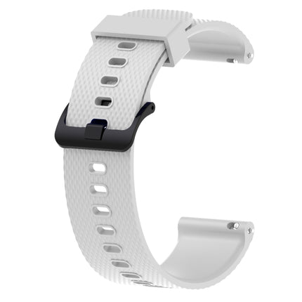 Silicone Sport Wrist Strap for Garmin Vivoactive 3 20mm (White)-garmade.com
