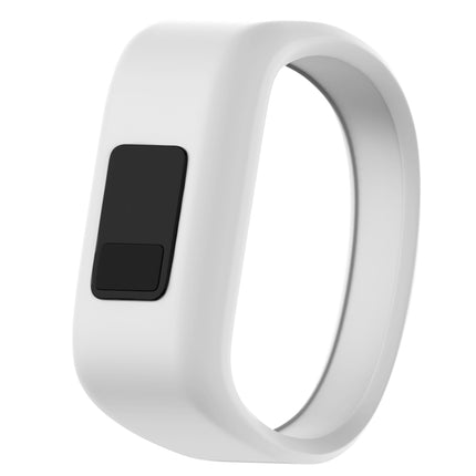Silicone Sport Wrist Strap for Garmin Vivofit JR, Size: Large (White)-garmade.com