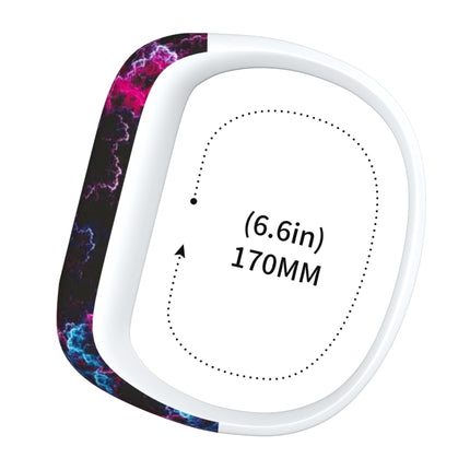 Nebula Pattern Silicone Sport Wrist Strap for Garmin Vivofit JR, Size: Large(Purple)-garmade.com