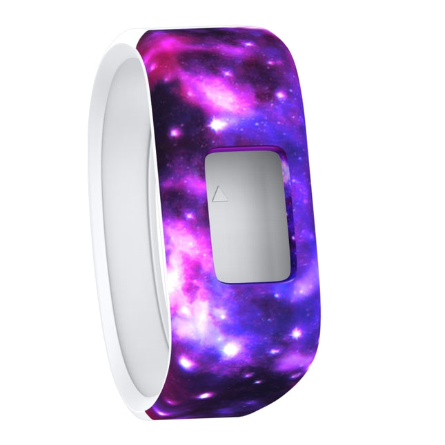Nebula Pattern Silicone Sport Wrist Strap for Garmin Vivofit JR, Size: Small(Purple)-garmade.com