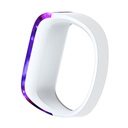 Nebula Pattern Silicone Sport Wrist Strap for Garmin Vivofit JR, Size: Small(Purple)-garmade.com