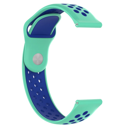Double Colour Silicone Sport Wrist Strap for Huawei Watch Series 1 18mm(Mint Blue)-garmade.com