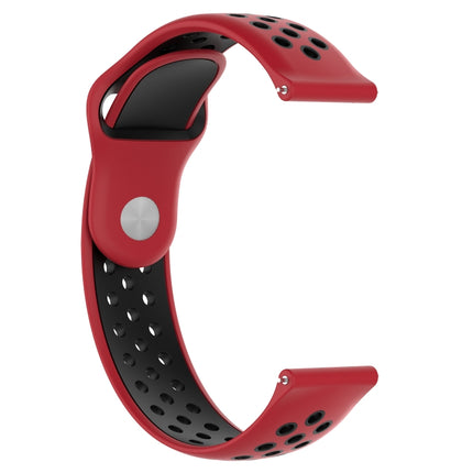 Double Colour Silicone Sport Wrist Strap for Huawei Watch Series 1 18mm (Red Black)-garmade.com