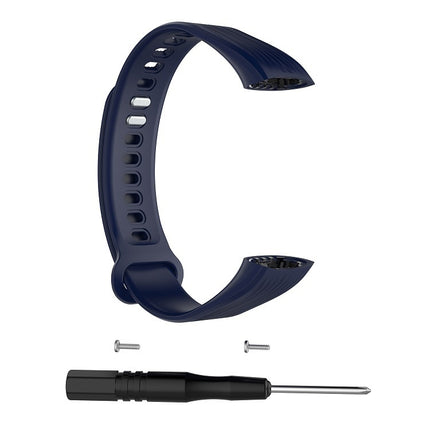 Silicone Replacement Wrist Strap for Huawei Honor Band 3 (Dark Blue)-garmade.com