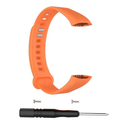 Silicone Replacement Wrist Strap for Huawei Honor Band 3 (Orange)-garmade.com