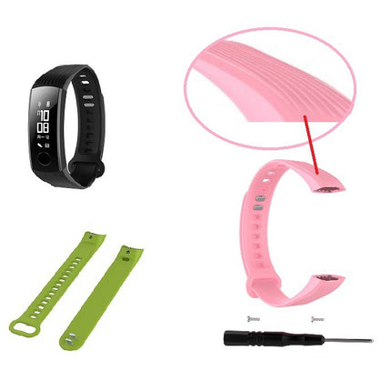Silicone Replacement Wrist Strap for Huawei Honor Band 3 (Green)-garmade.com