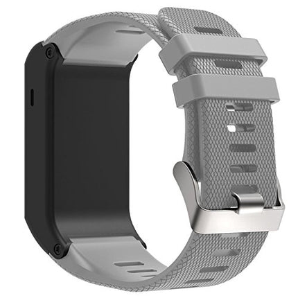 Silicone Sport Wrist Strap for Garmin Vivoactive HR (Grey)-garmade.com
