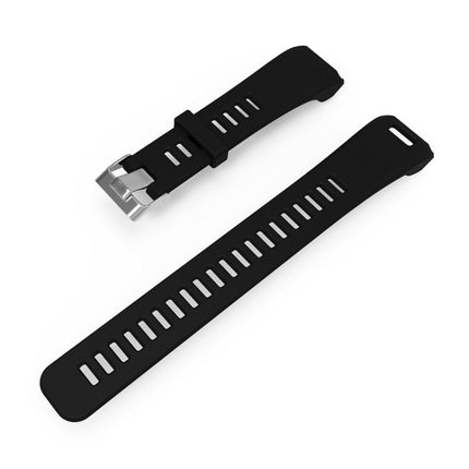 Silicone Sport Wrist Strap for Garmin Vivosmart HR 1 (Black)-garmade.com