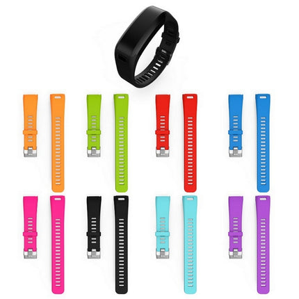 Silicone Sport Wrist Strap for Garmin Vivosmart HR 1 (Black)-garmade.com