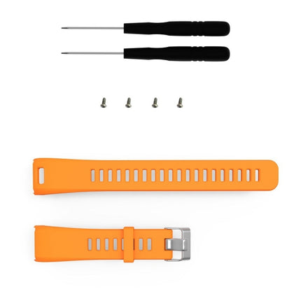 Silicone Sport Wrist Strap for Garmin Vivosmart HR 1 (Orange)-garmade.com
