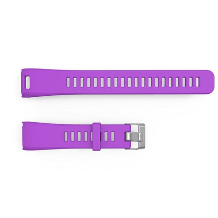 Silicone Sport Wrist Strap for Garmin Vivosmart HR 1 (Purple)-garmade.com