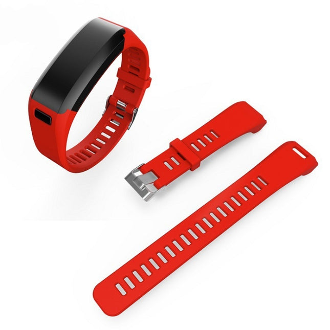 Silicone Sport Wrist Strap for Garmin Vivosmart HR 1 (Red)-garmade.com