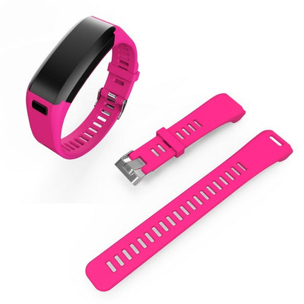 Silicone Sport Wrist Strap for Garmin Vivosmart HR 1 (Rose Red)-garmade.com