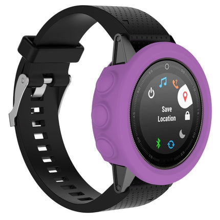 Solid Color Silicone Watch Protective Case for Garmin Fenix 5(Purple)-garmade.com