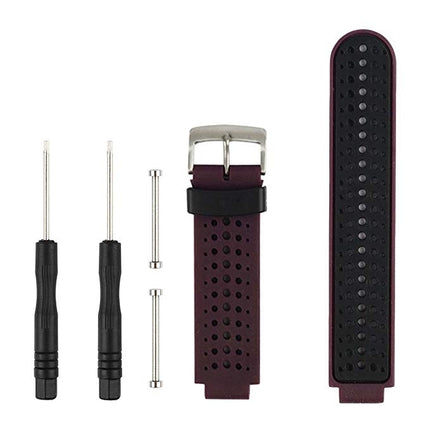 Two-colour Silicone Sport Wrist Strap for Garmin Forerunner 230 / 235 / 620 / 630 / 735XT(Purple)-garmade.com