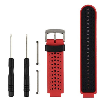 Two-colour Silicone Sport Wrist Strap for Garmin Forerunner 230 / 235 / 620 / 630 / 735XT(Red Black)-garmade.com