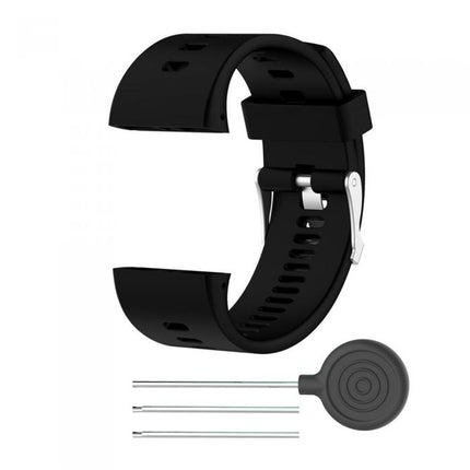 Silicone Sport Wrist Strap for POLAR V800 (Black)-garmade.com