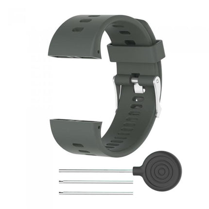 Silicone Sport Wrist Strap for POLAR V800 (Grey)-garmade.com