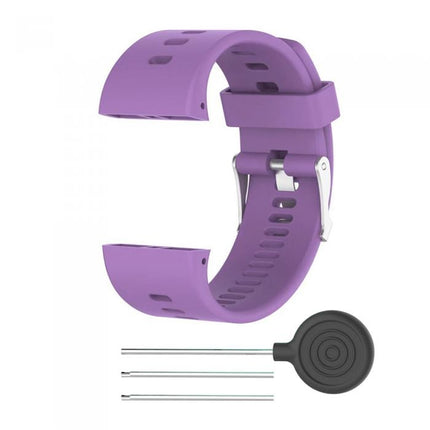Silicone Sport Wrist Strap for POLAR V800 (Purple)-garmade.com