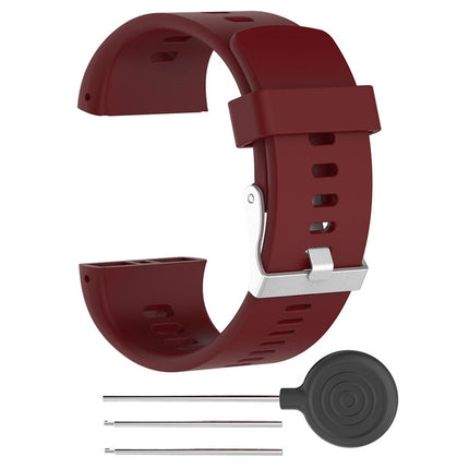Silicone Sport Wrist Strap for POLAR V800 (Wine Red)-garmade.com
