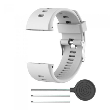 Silicone Sport Wrist Strap for POLAR V800 (White)-garmade.com