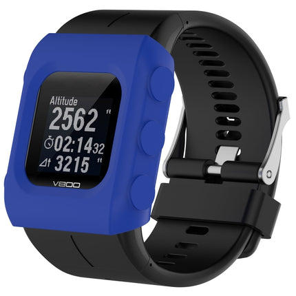 Solid Color Silicone Watch Protective Case for POLAR V800(Blue)-garmade.com