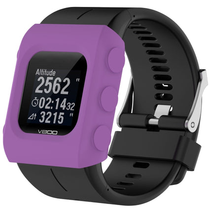 Solid Color Silicone Watch Protective Case for POLAR V800(Purple)-garmade.com