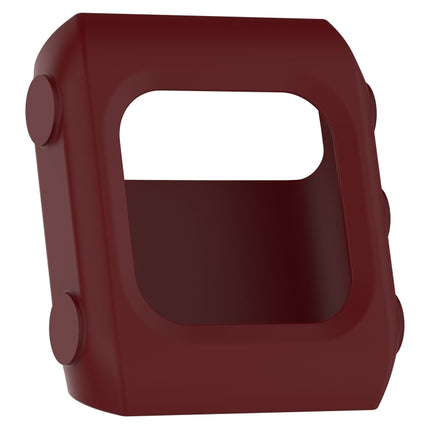 Solid Color Silicone Watch Protective Case for POLAR V800(Wine Red)-garmade.com