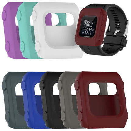 Solid Color Silicone Watch Protective Case for POLAR V800(Wine Red)-garmade.com