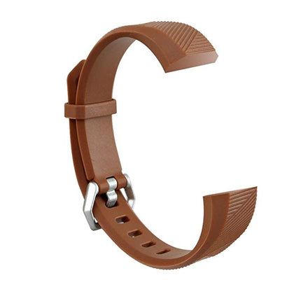 Children Silicone Twilled Wrist Strap for FITBIT ACE (Coffee)-garmade.com