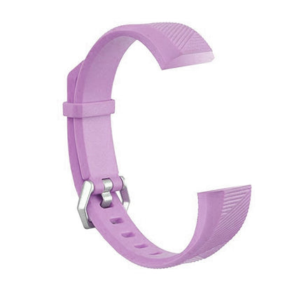 Children Silicone Twilled Wrist Strap for FITBIT ACE (Light Purple)-garmade.com