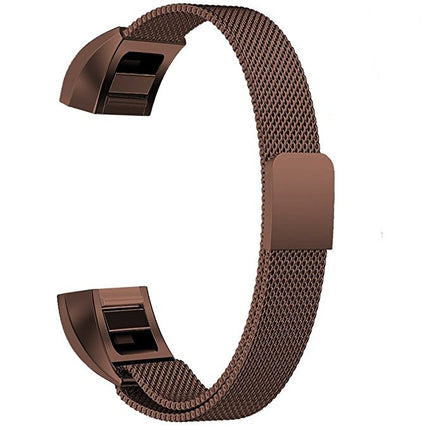 Stainless Steel Magnet Wrist Strap for FITBIT Alta,Size:Small,130-170mm (Coffee)-garmade.com