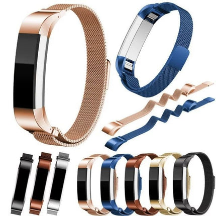 Stainless Steel Magnet Wrist Strap for FITBIT Alta,Size:Small,130-170mm (Champagne Gold)-garmade.com