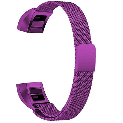 Stainless Steel Magnet Wrist Strap for FITBIT Alta,Size:Small,130-170mm (Purple)-garmade.com