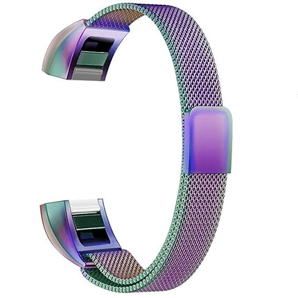 Stainless Steel Magnet Wrist Strap for FITBIT Alta,Size: Large, 170-236mm (Iridescent)-garmade.com