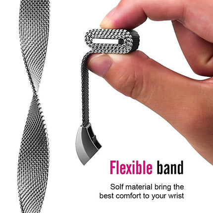 Stainless Steel Magnet Wrist Strap for FITBIT Alta,Size: Large, 170-236mm (Gold)-garmade.com