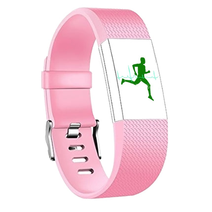 Square Pattern Adjustable Sport Wrist Strap for FITBIT Charge 2, Size: S, 10.5x8.5cm (Pink)-garmade.com
