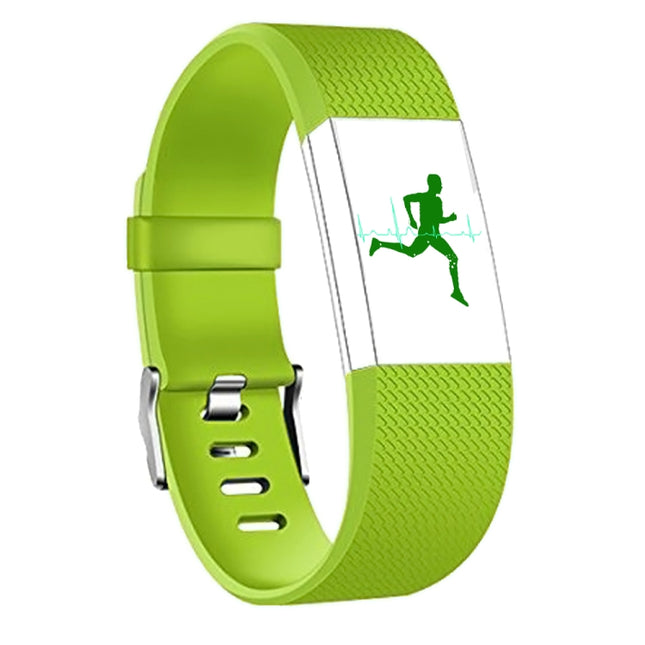 Square Pattern Adjustable Sport Wrist Strap for FITBIT Charge 2, Size: S, 10.5x8.5cm (Green)-garmade.com