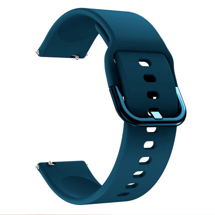 Smart Watch Electroplated Buckle Wrist Strap Watchband for Galaxy Watch Active (Dark Blue)-garmade.com