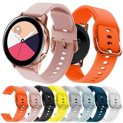 Smart Watch Electroplated Buckle Wrist Strap Watchband for Galaxy Watch Active (Orange)-garmade.com