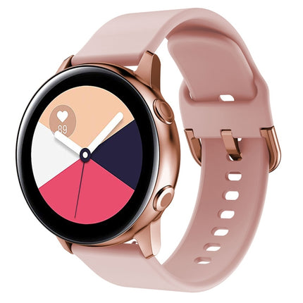 Smart Watch Electroplated Buckle Wrist Strap Watchband for Galaxy Watch Active (Pink)-garmade.com