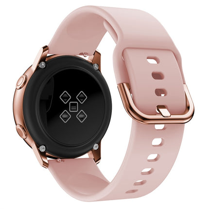 Smart Watch Electroplated Buckle Wrist Strap Watchband for Galaxy Watch Active (Pink)-garmade.com