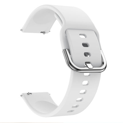 Smart Watch Electroplated Buckle Wrist Strap Watchband for Galaxy Watch Active (White)-garmade.com