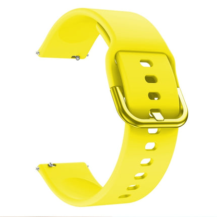 Smart Watch Electroplated Buckle Wrist Strap Watchband for Galaxy Watch Active (Yellow)-garmade.com
