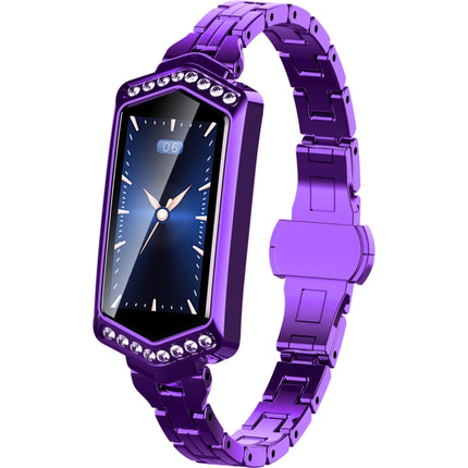 B78 0.96 inch IPS Color Screen IP67 Waterproof Smart Watch Wristband,Support Message Reminder / Heart Rate Monitor / Blood Oxygen Monitoring / Blood Pressure Monitoring/ Sleeping Monitoring (Purple)-garmade.com