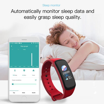 TLW B1 Plus Fitness Tracker 0.96 inch Color Screen Bluetooth 4.0 Wristband Smart Bracelet, IP67 Waterproof, Support Sports Mode / Heart Rate Monitor / Sleep Monitor / Information Reminder (Blue)-garmade.com