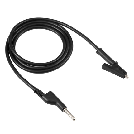 Thick Probe to Alligator Clip Test Lead Single Cable, Length: 1m (Black)-garmade.com