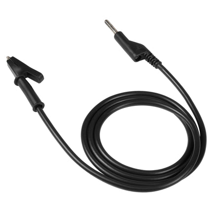 Thick Probe to Alligator Clip Test Lead Single Cable, Length: 1m (Black)-garmade.com