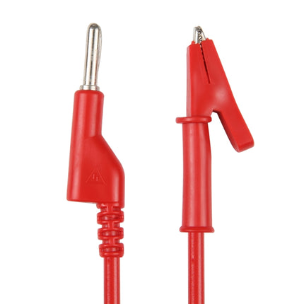 Thick Probe to Alligator Clip Test Lead Single Cable, Length: 1m (Red)-garmade.com